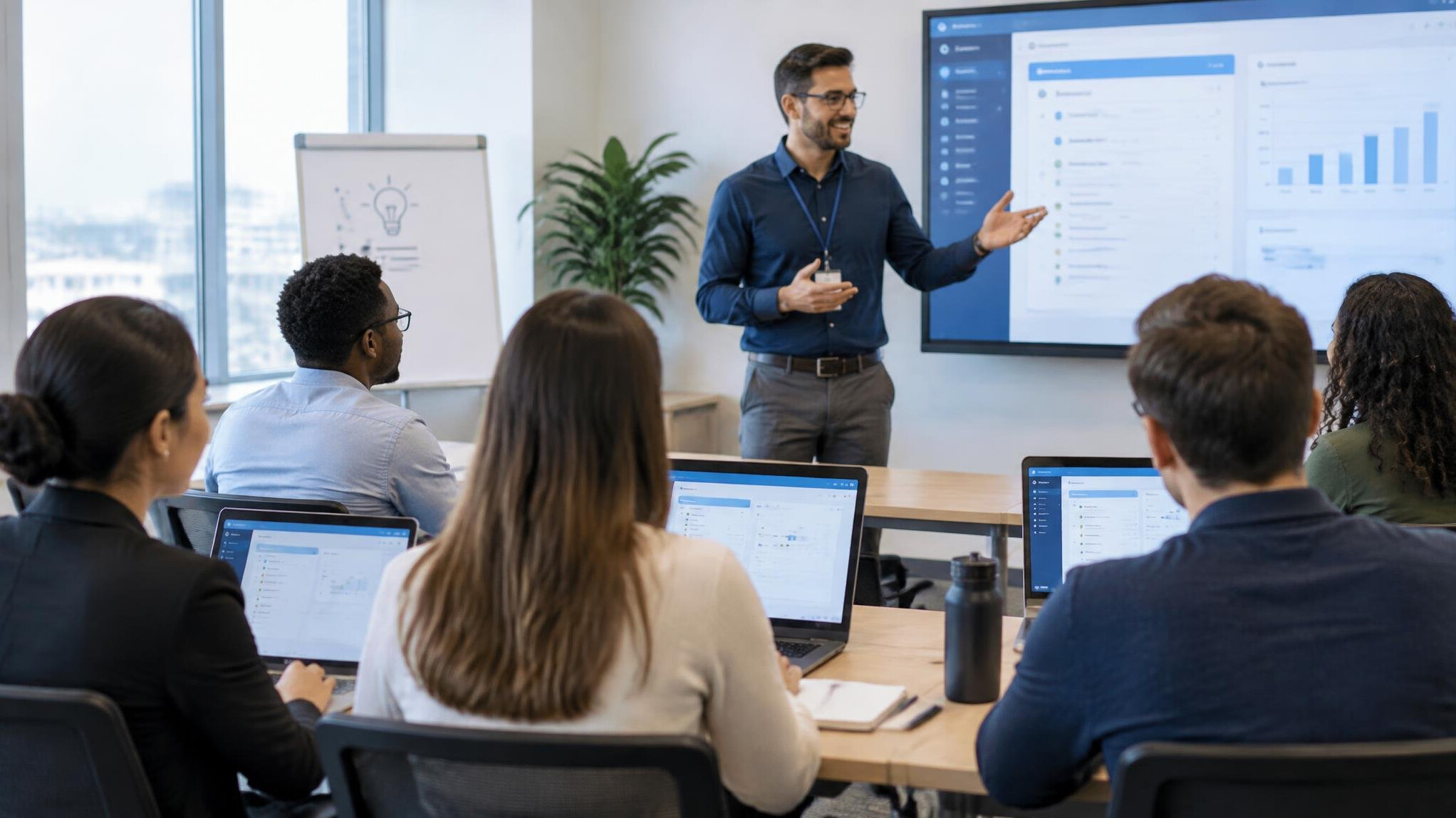 employees in training session